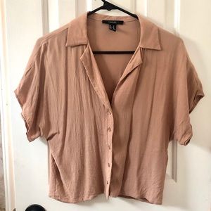 Forever 21 Button-down Tan Shirt